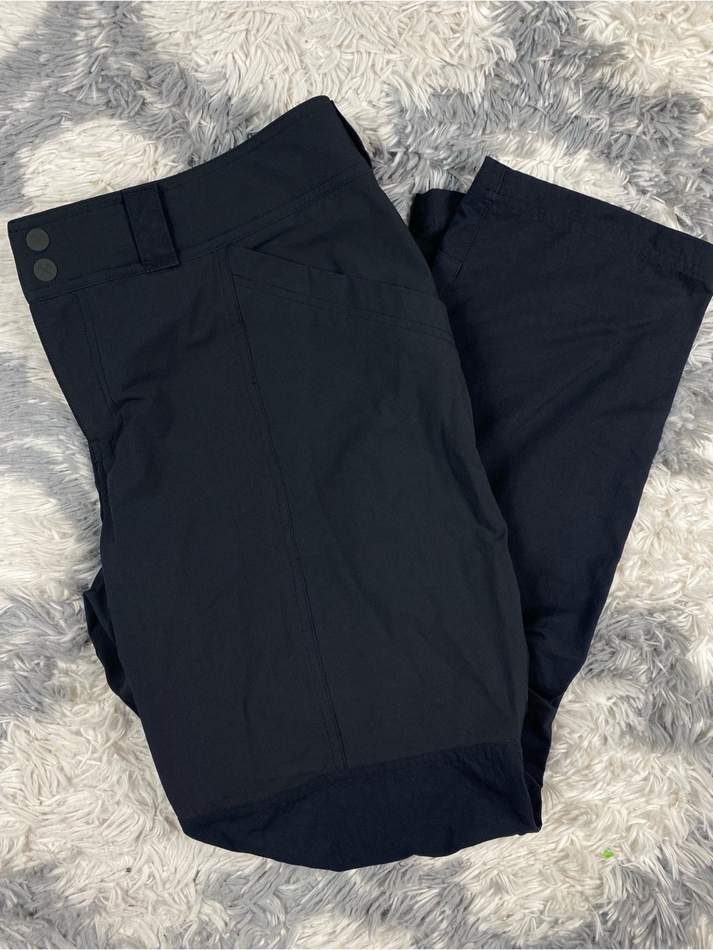 REI Co-Op Pants Hybrid Sz 14 Women's Black Hiking Climbing Roll Tab Outdoor